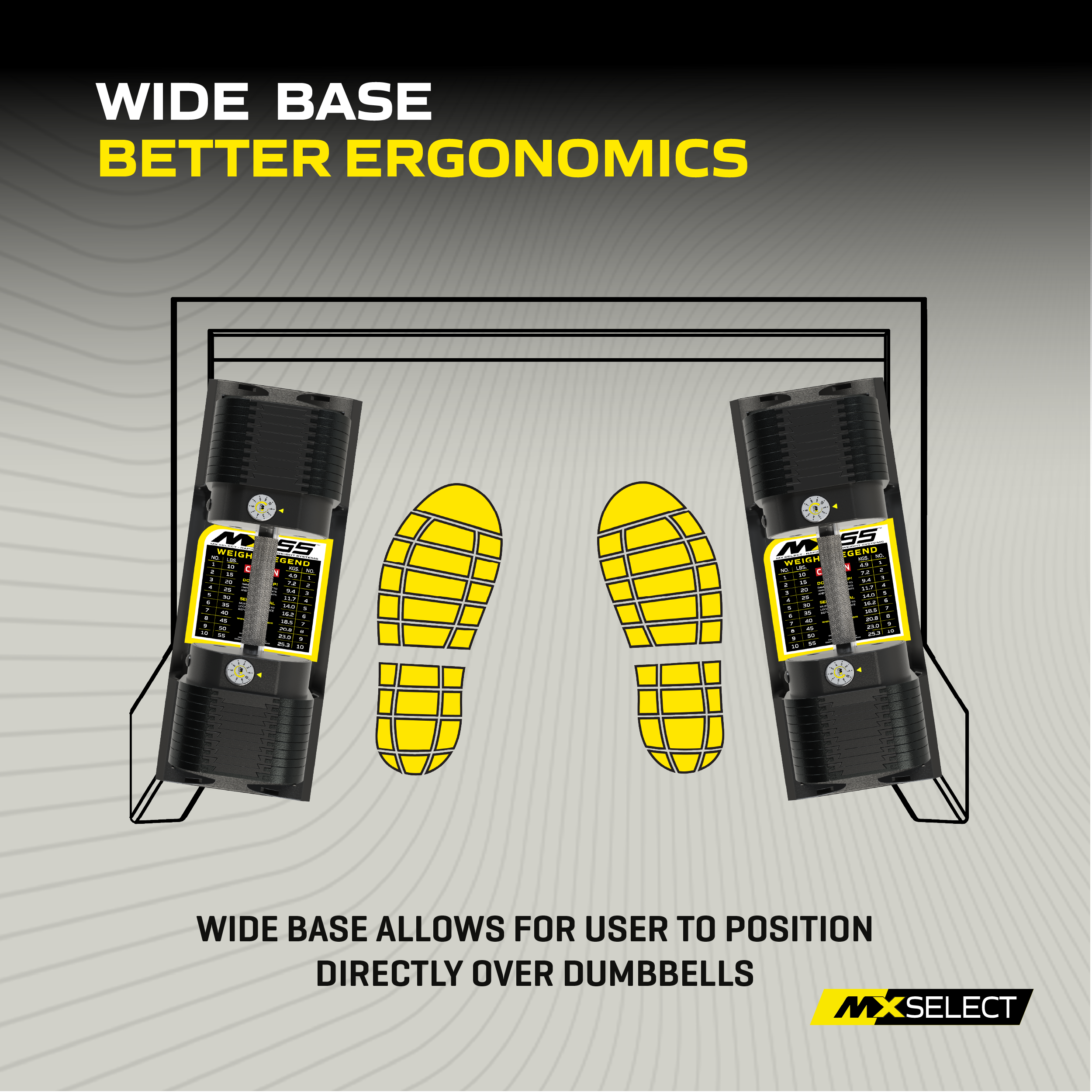 MX Evo Wide Stance Dumbbell Stand