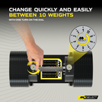 Adjustable Dumbbell Set 5.9kg - 45.4kg Pair MX100 EVO Knurled Premium Dumbbells