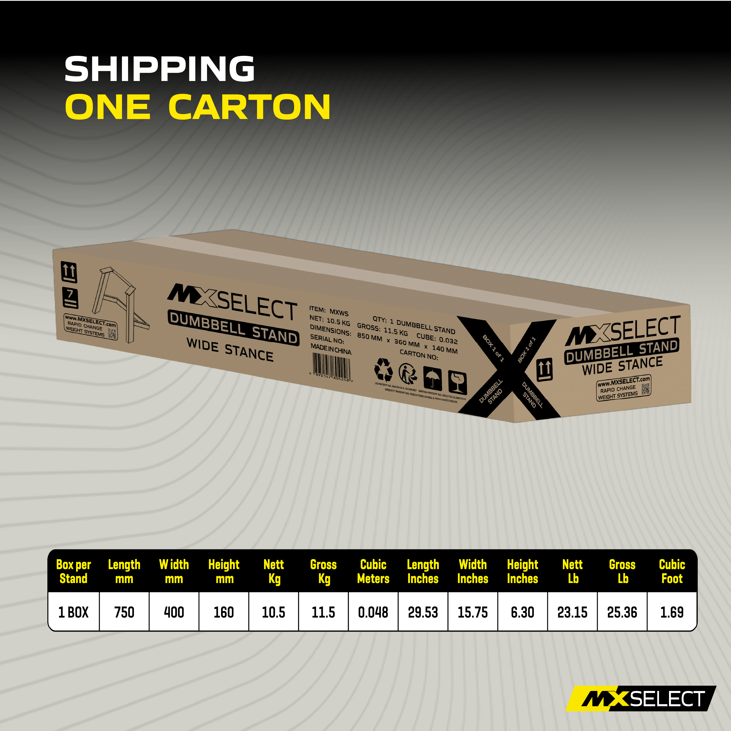 MX Evo Wide Stance Dumbbell Stand