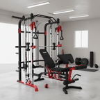 Home Gym Functional Trainer with Adjustable Bench & 100kg Olympic Weights