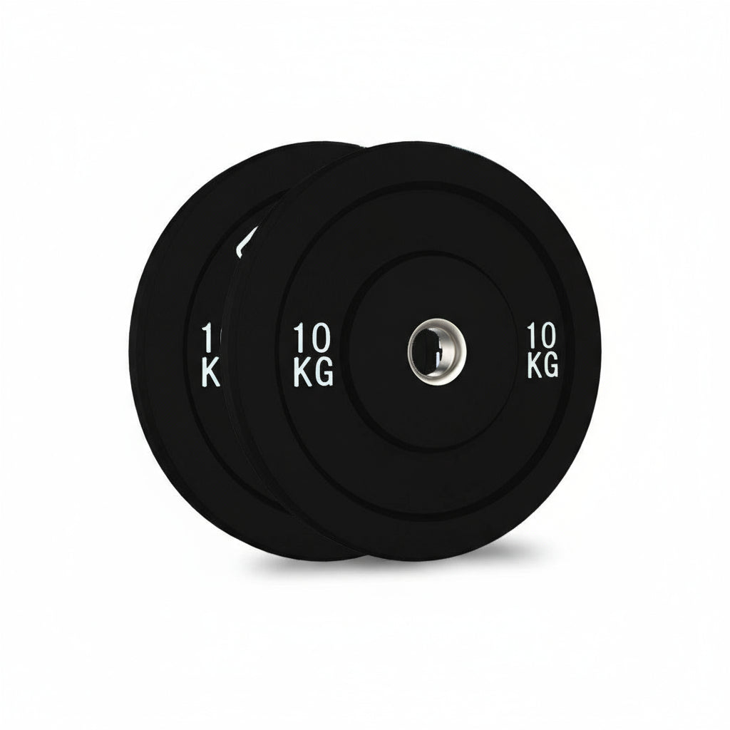 100kg Black Bumper Weight Plate Reeplex Pro