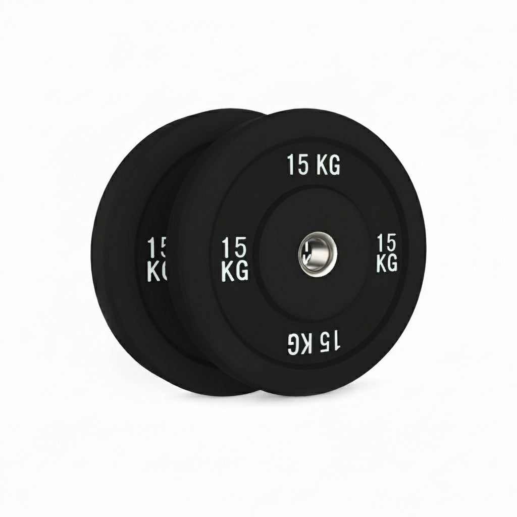 100kg Black Bumper Weight Plate Reeplex Pro