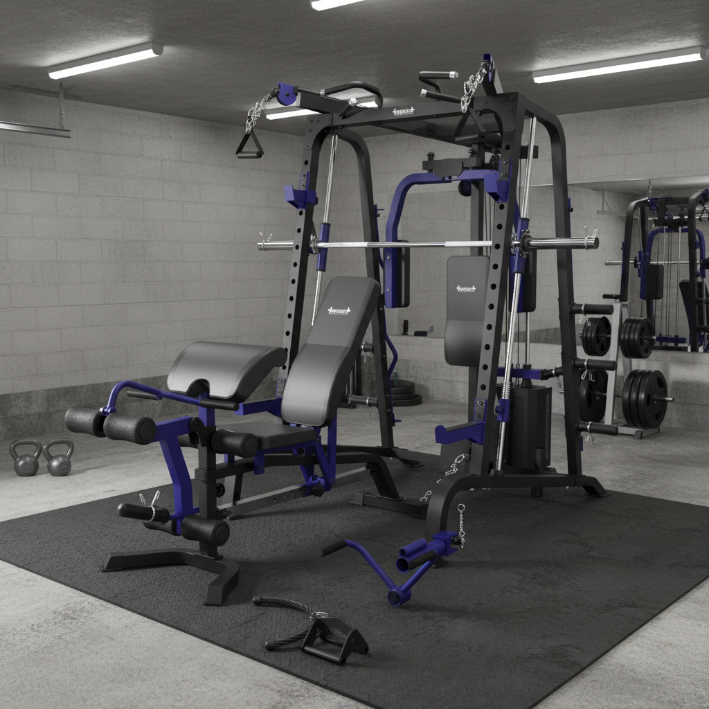 SM8 Home Gym Multi-Functional Trainer with Adjustable Bench & Leg Developer