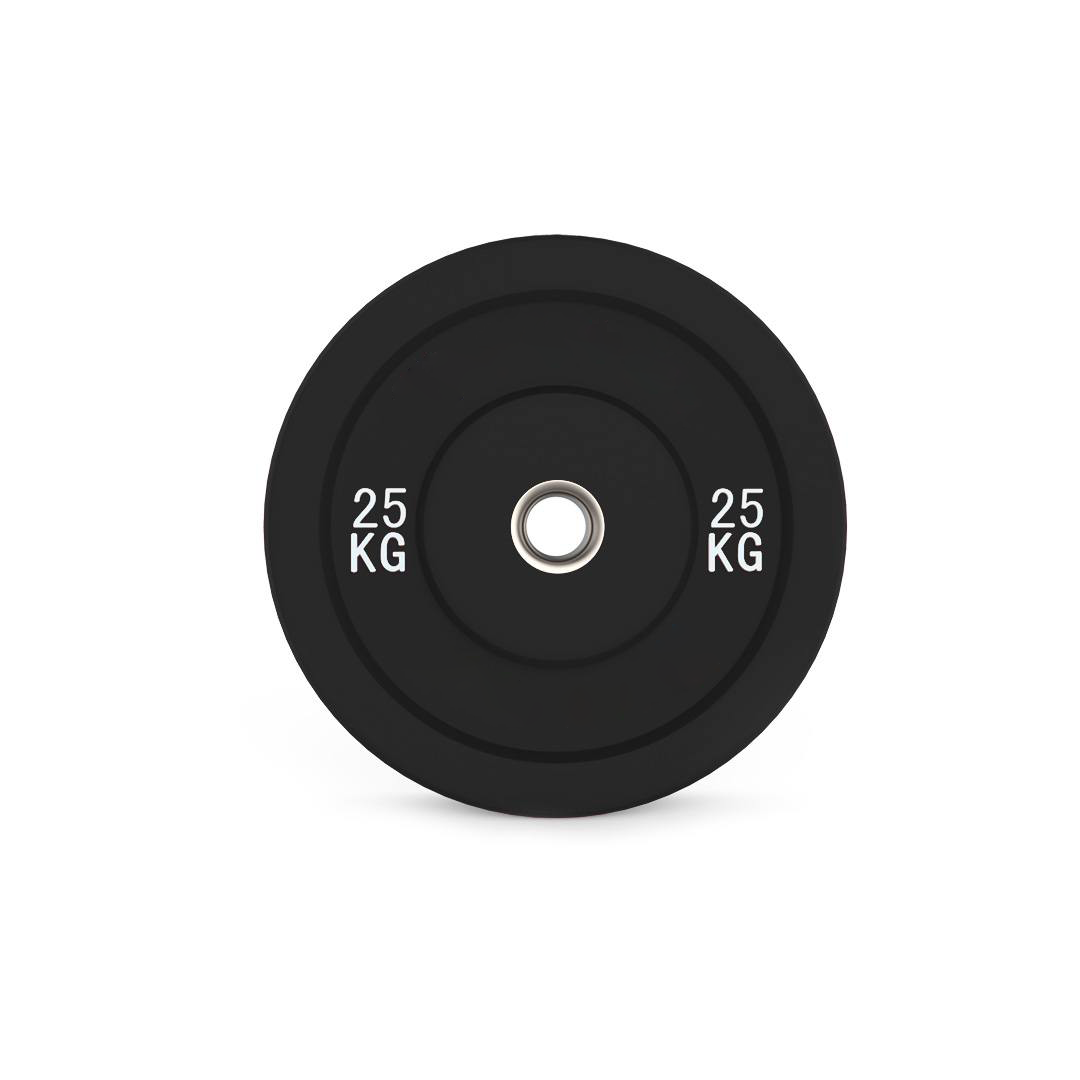 25kg Olympic Black Bumper Plates – Pair