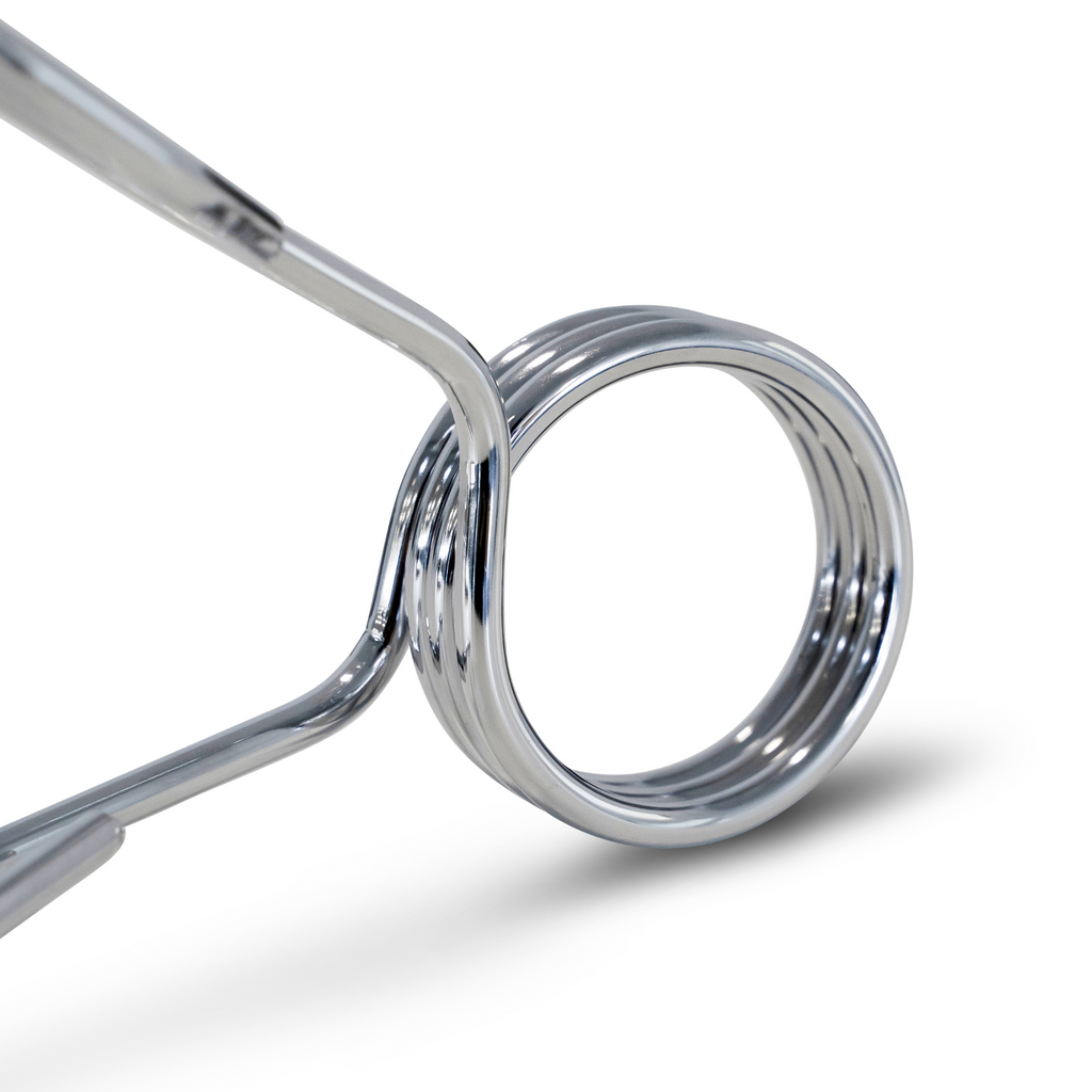 Spring Collar Clips for Olympic Barbells – Pair