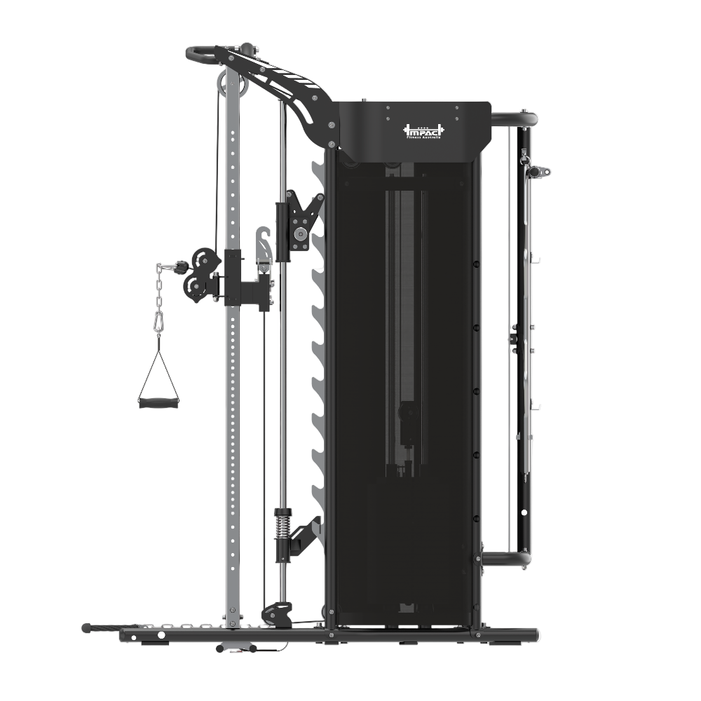 MF50 Multi Functional Trainer with Squat Rack and Smith Machine + Gym Cable Attachments