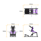 Insight Commercial V Squat Peach Builder Machine
