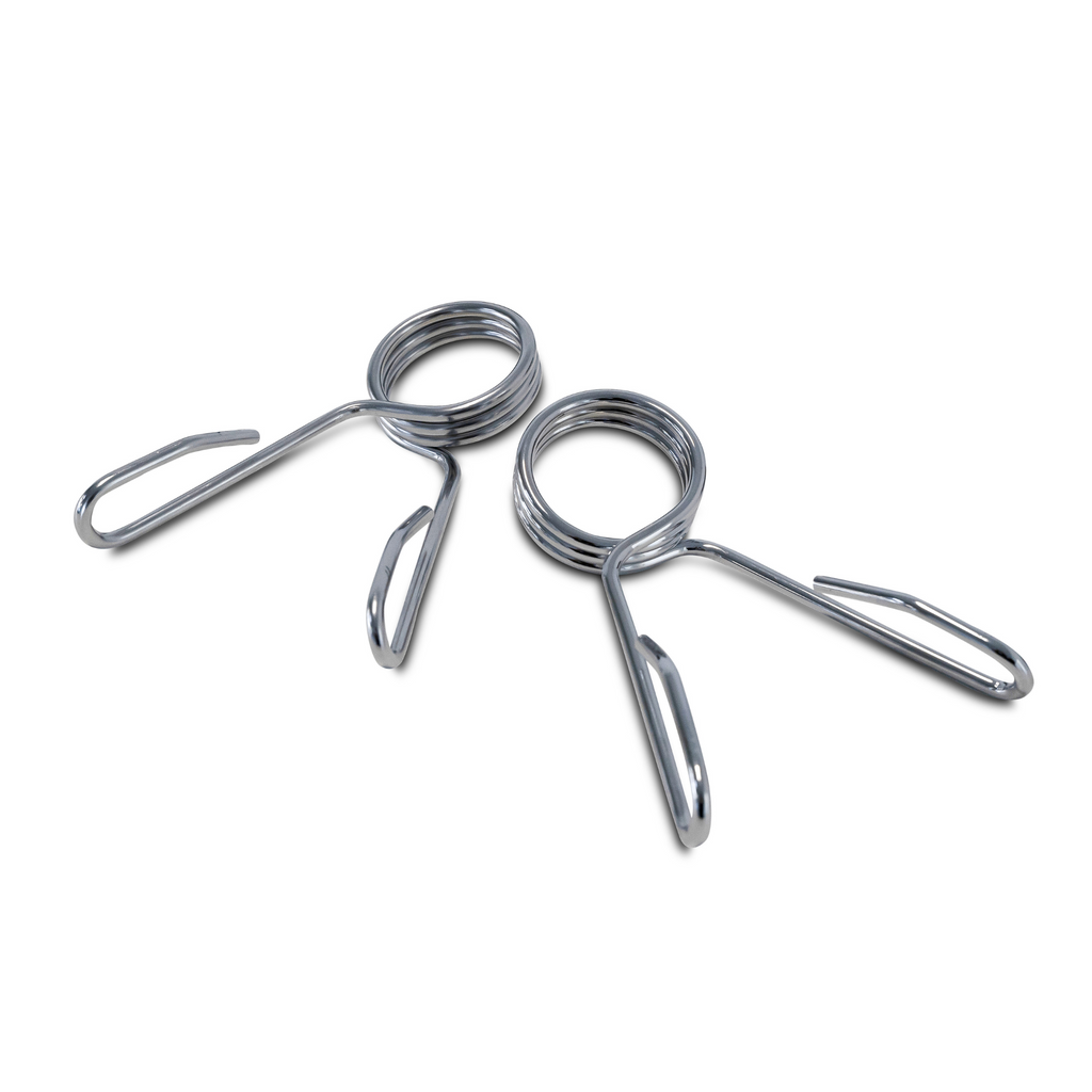 Spring Collar Clips for Olympic Barbells – Pair