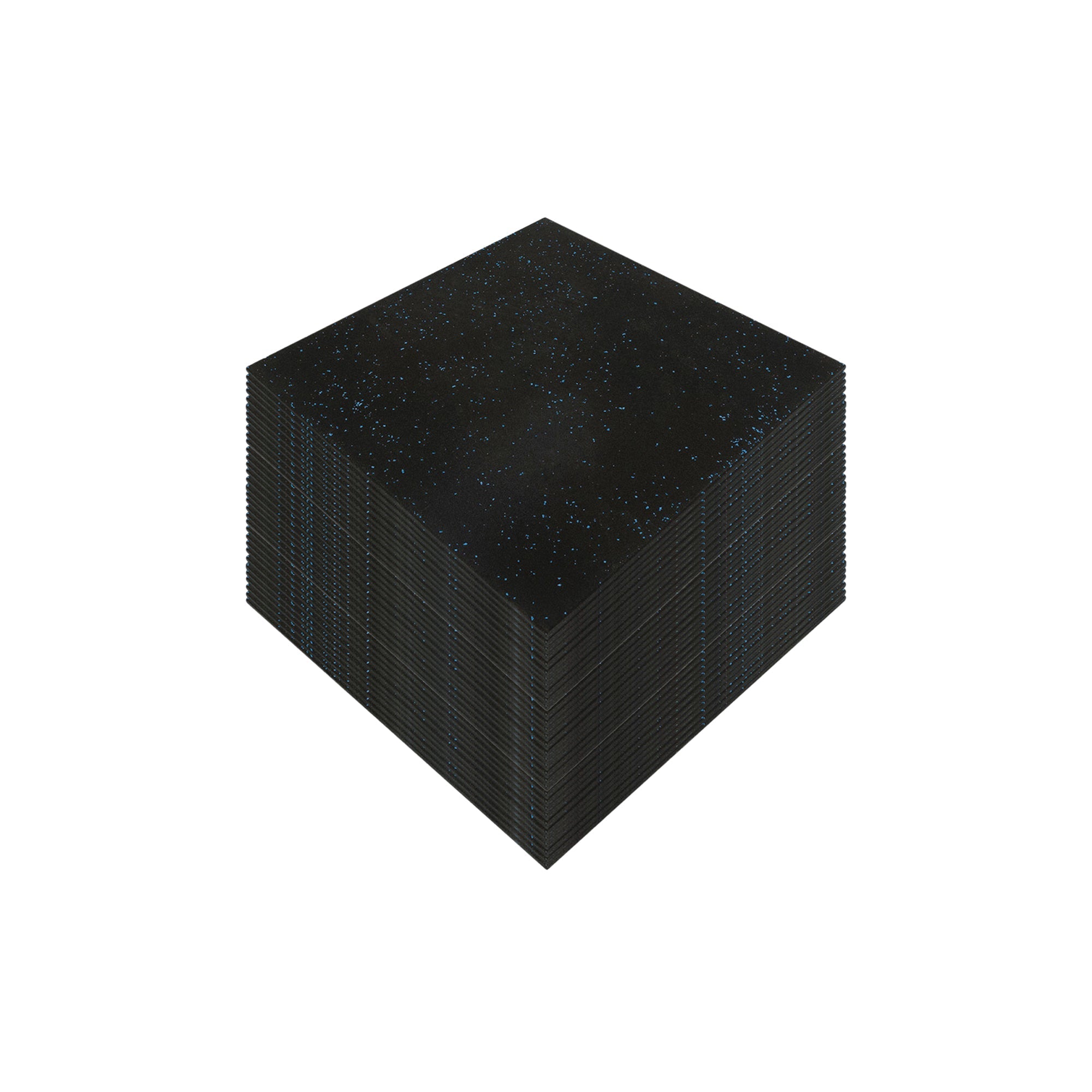 50-Pack Blue Fleck Rubber Gym Floor Tiles