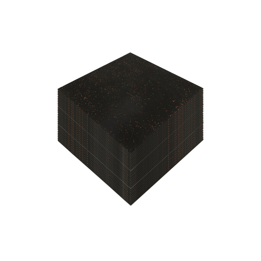 50 Pack Red Fleck Rubber Gym Flooring Tiles