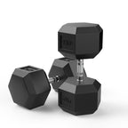 50kg Rubber Hex Dumbbell Pair