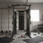 MF50 Multi Functional Trainer with Squat Rack and Smith Machine + Gym Cable Attachments