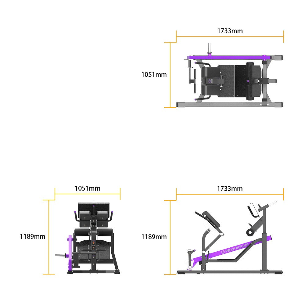 Insight Commercial Multi Hip Extension Peach Builder Machine