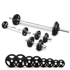 image of 7ft Barbell + Ez Curl Bar + Dumbbells + Weights