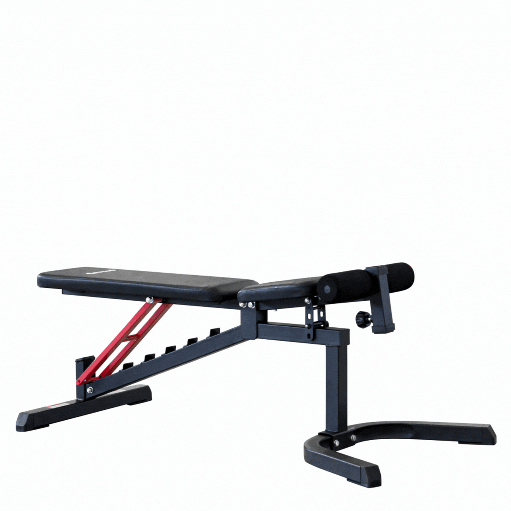 Adjustable Weight Bench with Leg Extension and Preacher Curl – Full Body Workout Bench for Home Gym