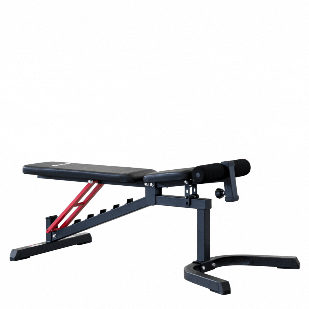 Adjustable Weight Bench with Leg Extension and Preacher Curl – Full Body Workout Bench for Home Gym