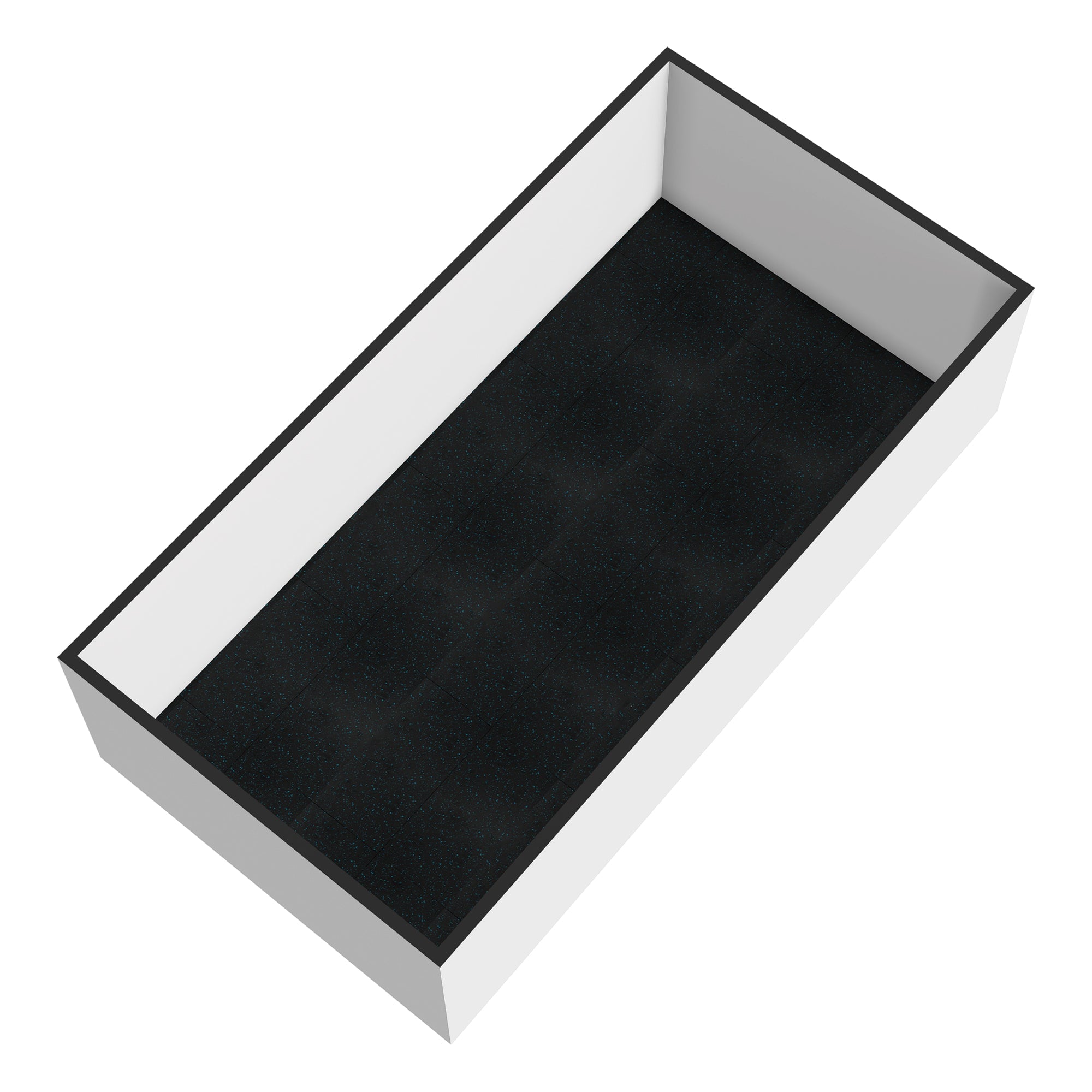 50-Pack Blue Fleck Rubber Gym Floor Tiles