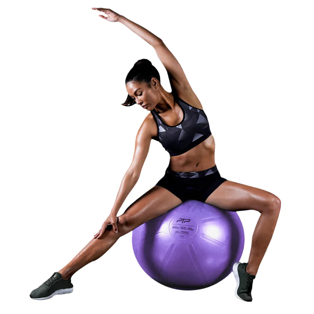 PTP 55CM Pearl Violet Exercise CoreBall with Pump