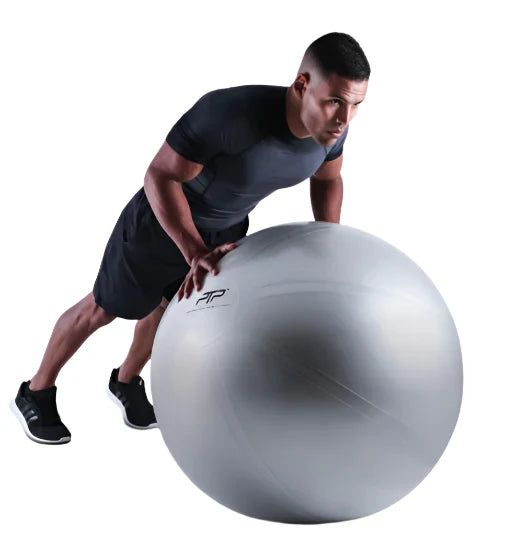 PTP 75CM Steel Grey Exercise CoreBall with Pump