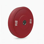 Coloured Bumper Plates 25kg angle 1