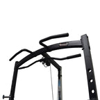 Squat Rack with Lat Pulldown, Seated Row & Attachments