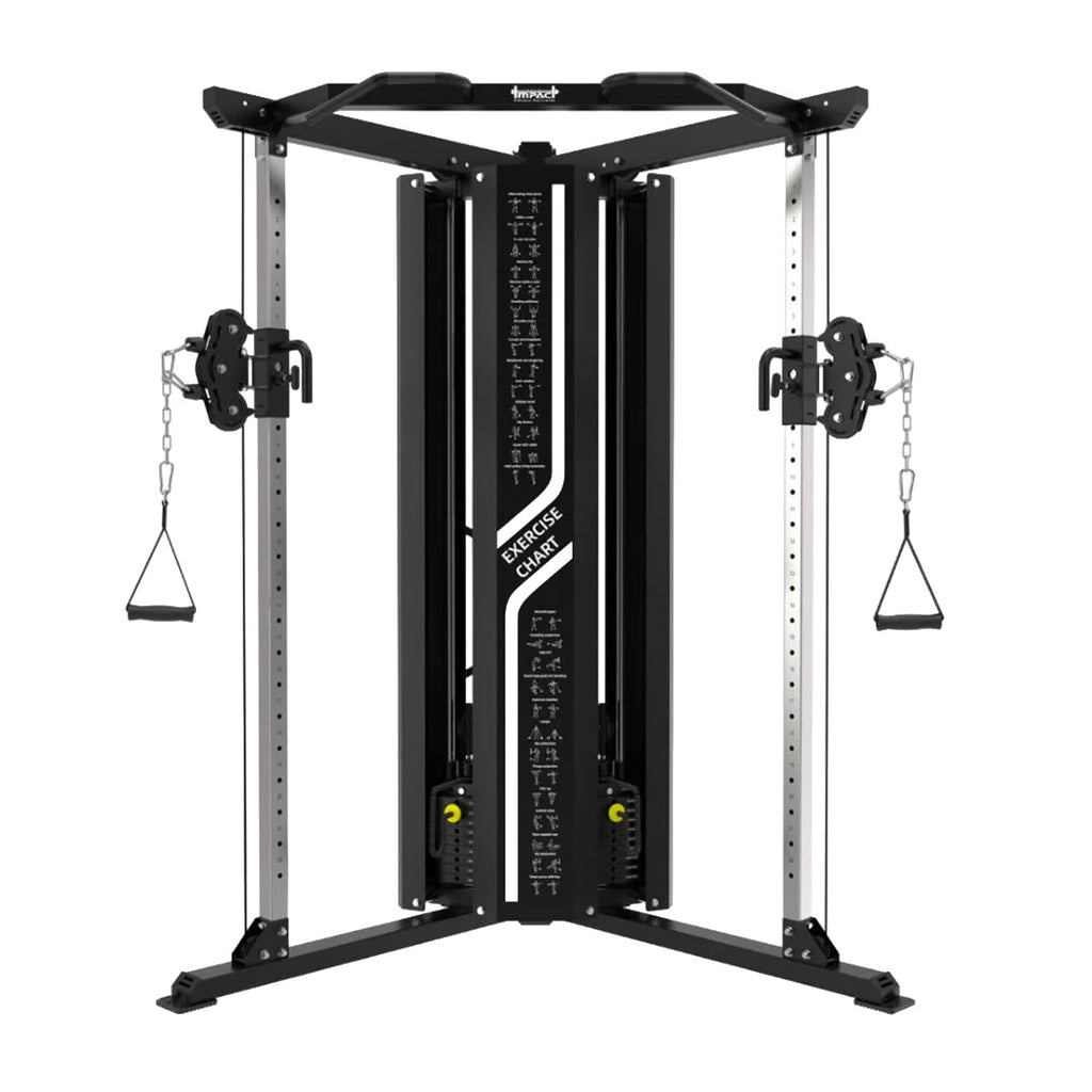 Compact Functional Trainer Home Gym Bundle with Adjustable Bench and Leg Developer