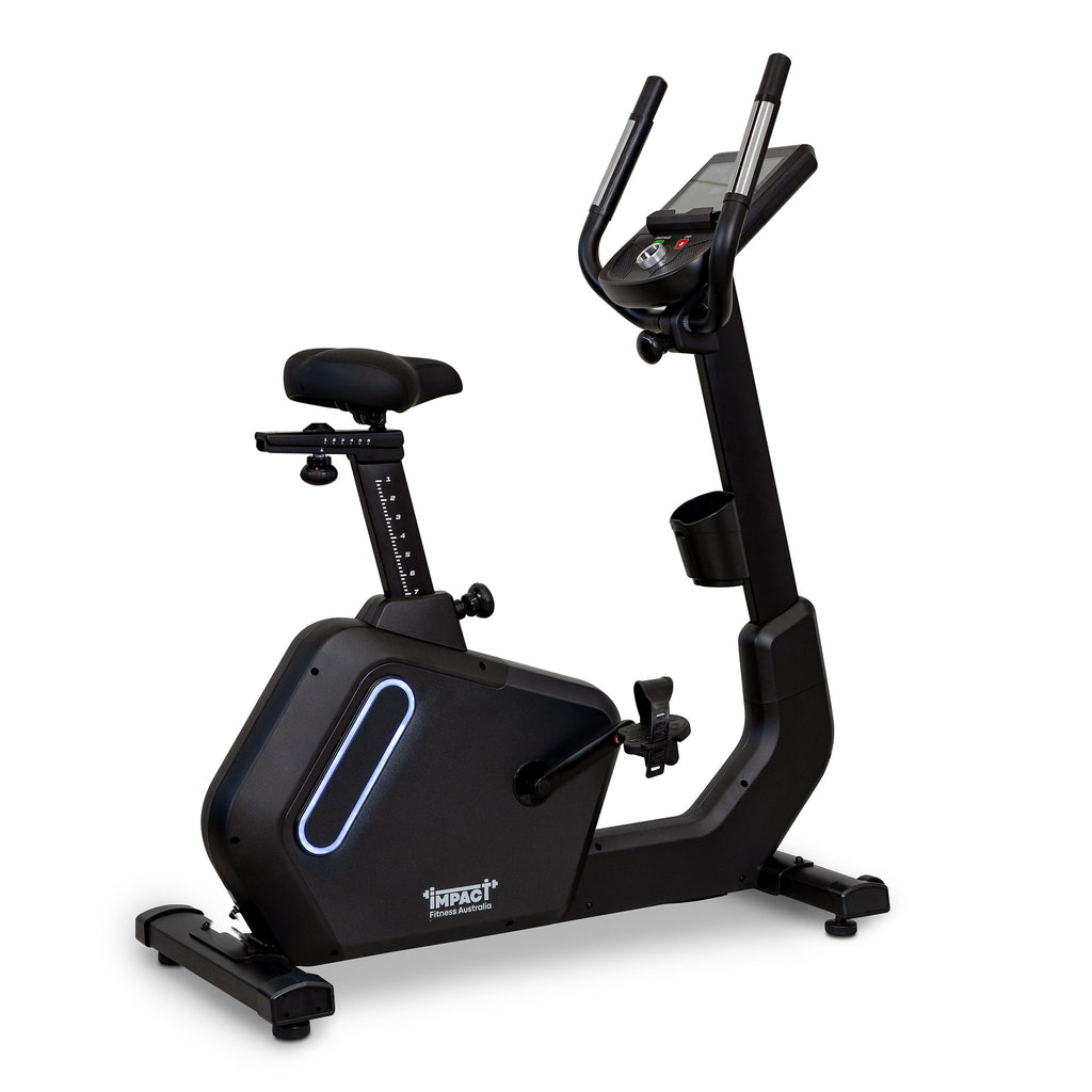 Impact Fitness B100 Upright Exercise Bike with Touchscreen Display