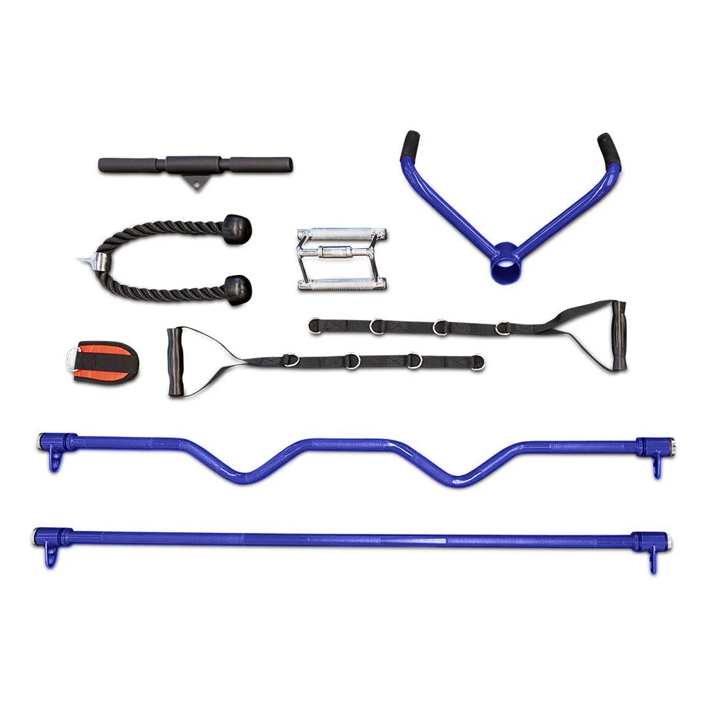 Multi-Station Gym with FID Bench and Barbell Olympic Weight Plate Set