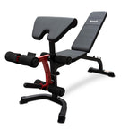 Heavy-Duty Squat Rack with Lat Pulldown, Adjustable Bench & 120kg Olympic Barbell Plates