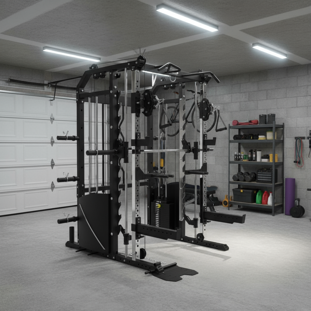 MF20 Functional Trainer with Squat Rack and Smith Machine – All-in-One Home Gym System