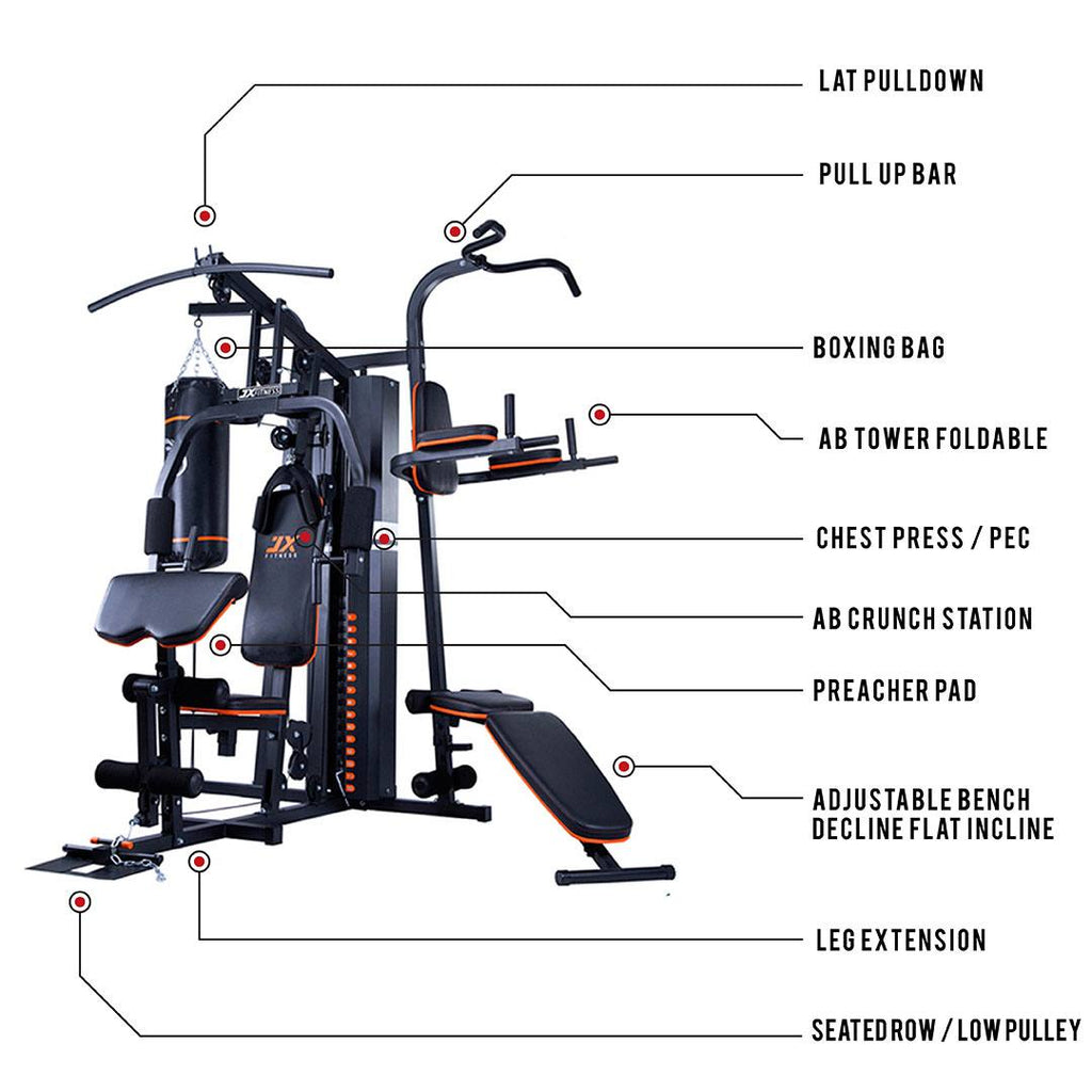 JX-DS930 Multi Station Gym Equipment with Weight Stack 7