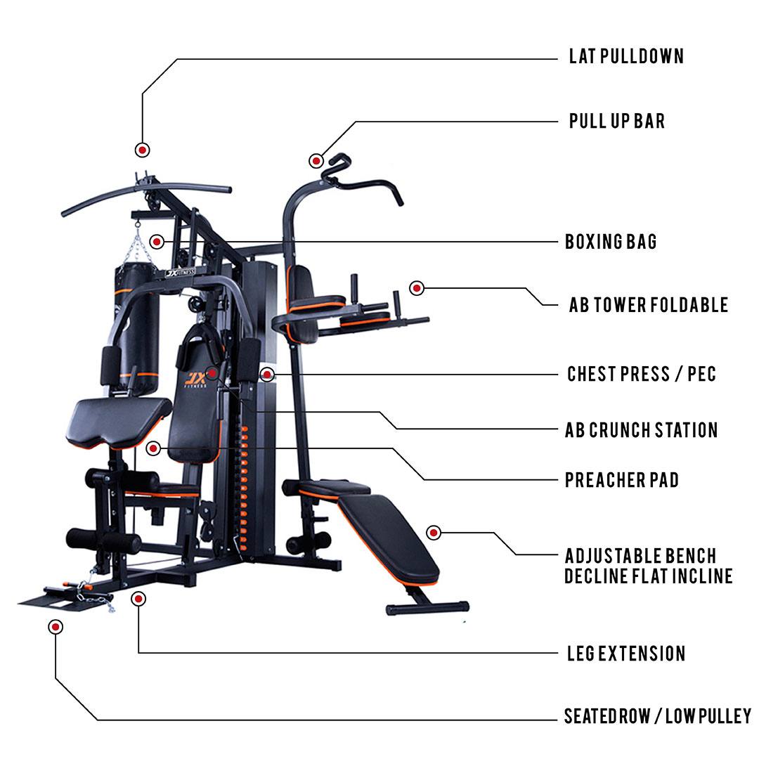 JX-DS930 Multi Station Gym Equipment with Weight Stack 7