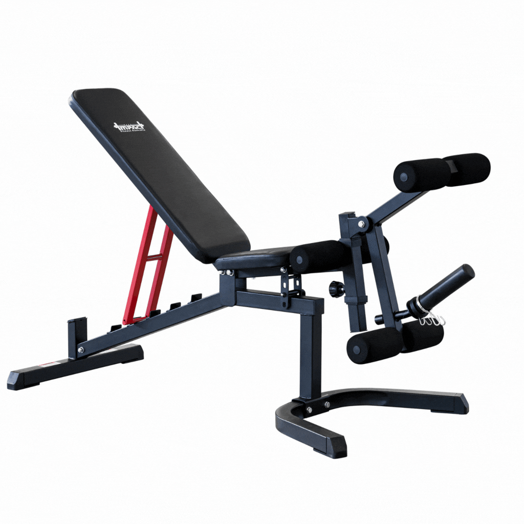 Adjustable Weight Bench with Leg Extension and Preacher Curl – Full Body Workout Bench for Home Gym