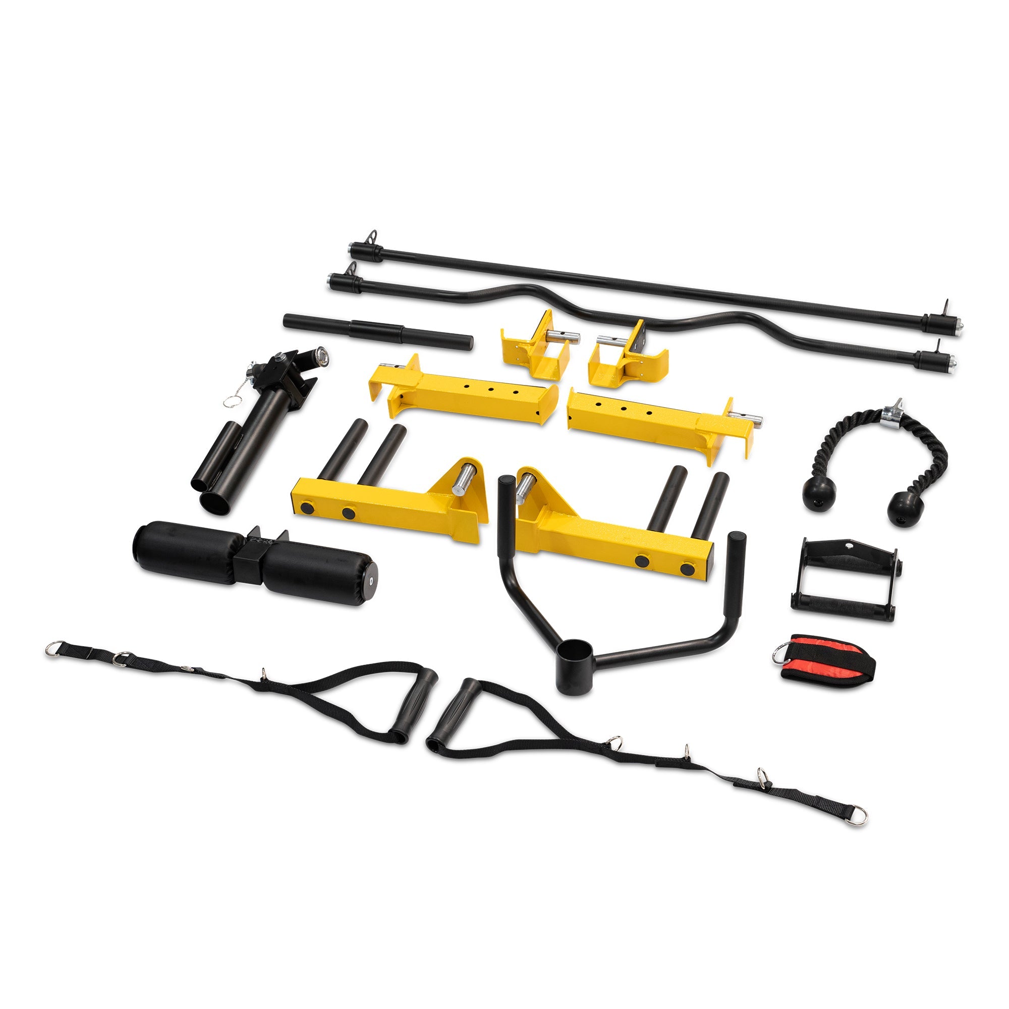 Multi-Trainer Home Gym with Adjustable Bench & 100kg Olympic Weight Set and Barbell