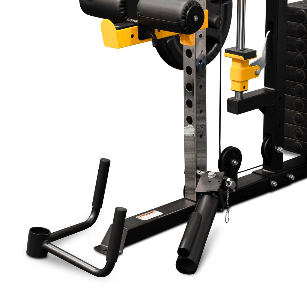 Multi-Trainer Home Gym with Adjustable Bench & 100kg Olympic Weight Set and Barbell