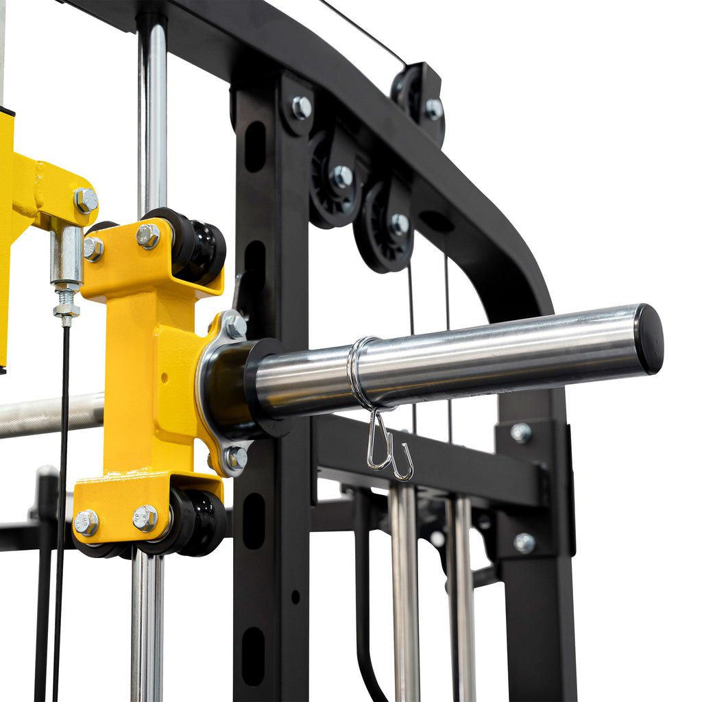 Multi-Trainer Home Gym with Adjustable Bench & 100kg Olympic Weight Set and Barbell