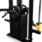 Multi-Trainer Home Gym with Adjustable Bench & 100kg Olympic Weight Set and Barbell