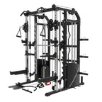 MF20 Multi-Functional Trainer with Smith Machine Squat Rack + Adjustable Bench + 120kg Olympic Barbell Set Package