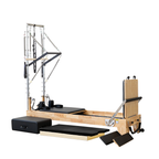 Oak Pilates Reformer with Half Trapeze Tower