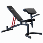 Adjustable Weight Bench with Leg Extension and Preacher Curl – Full Body Workout Bench for Home Gym