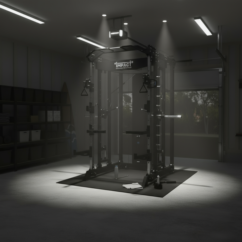 Multi-Functional Trainer with Iso-Smith Machine Bench 100kg Barbell Set Complete Gym Bundle