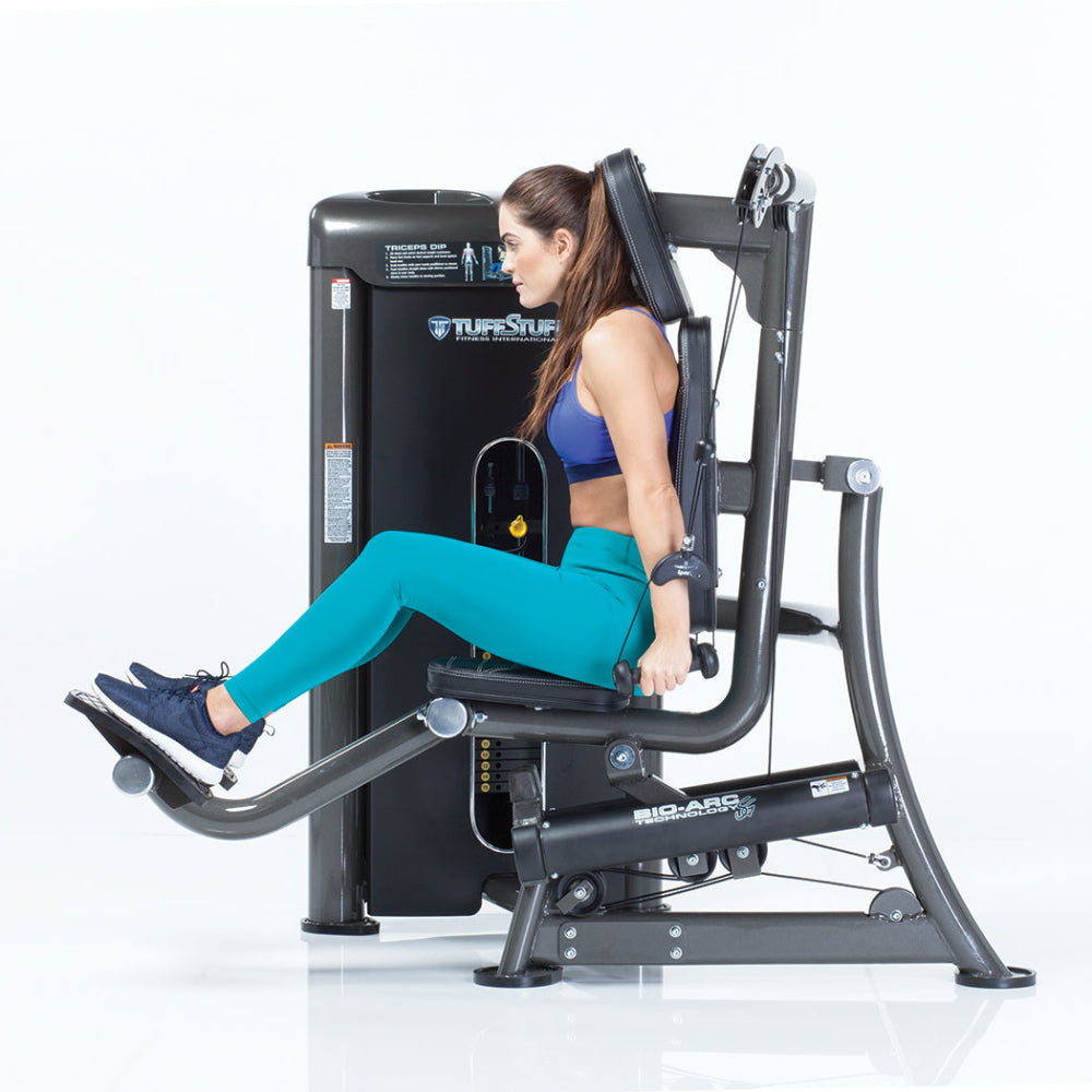 Tuff Stuff Commercial Tricep Dip Press Selectorized Bio-Arc Series 3