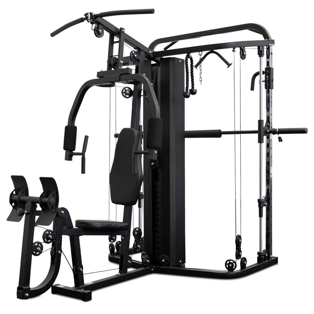 Home Gym Smith Machine Functional Trainer with bench 75kg Weight Plates Bundle