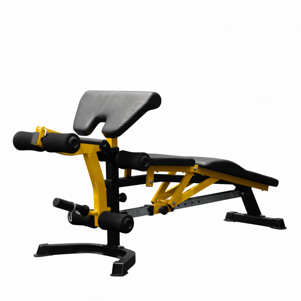 Multi-Trainer Home Gym with Adjustable Bench & 100kg Olympic Weight Set and Barbell