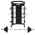 Multi-Functional Trainer with Iso-Smith Machine Bench 100kg Barbell Set Complete Gym Bundle