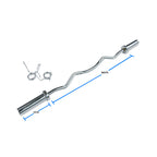 Olympic Ez-Curl Barbell with Spring Clips
