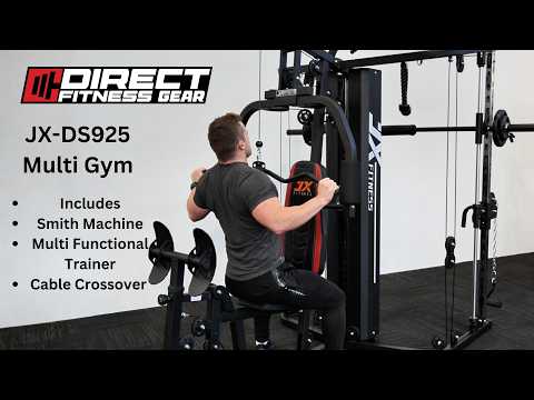 Home Gym Smith Machine Functional Trainer with bench 75kg Weight Plates Bundle