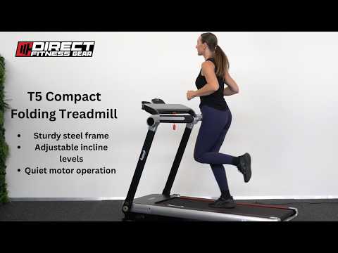 T5 Compact Folding Treadmill - Space-Saving Electric Treadmill for Home Use