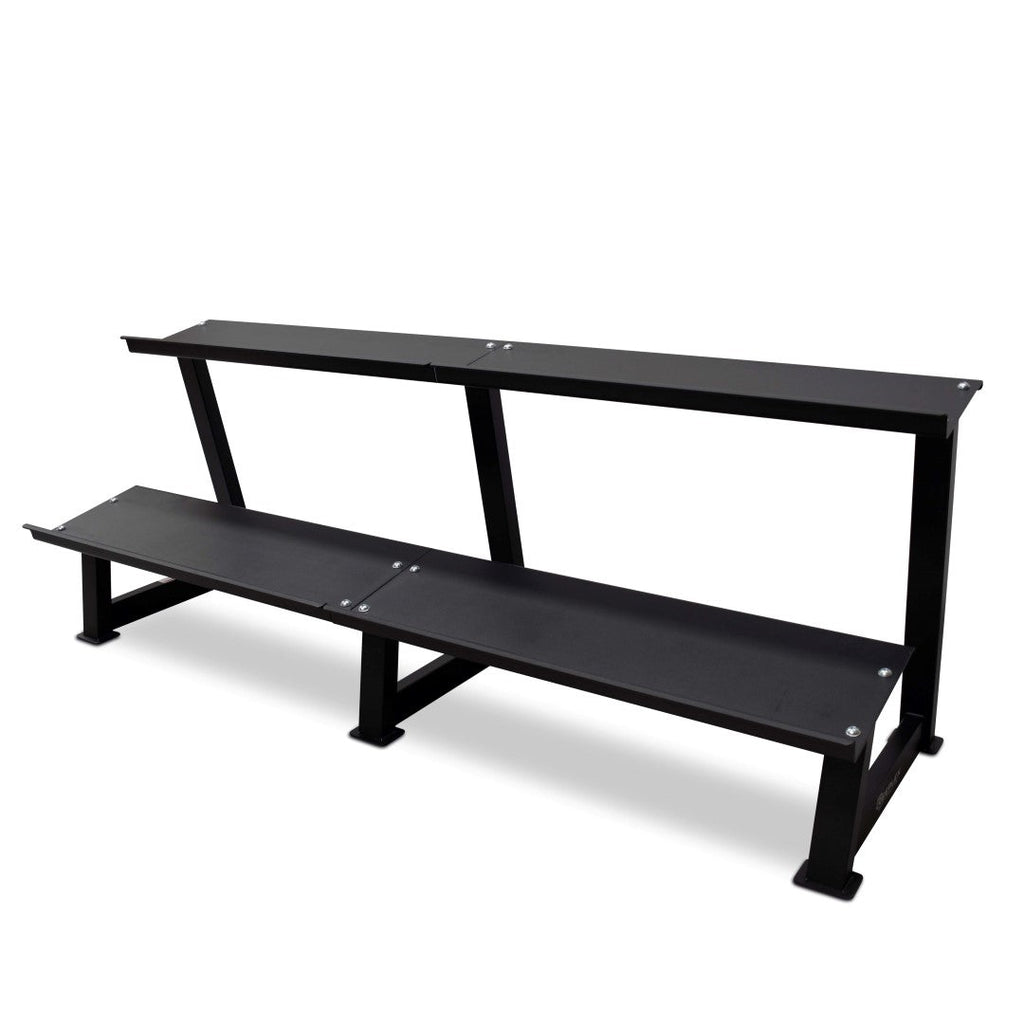 4-30kg Rubber hex Dumbbells + 2 Tier Dumbbell Rack