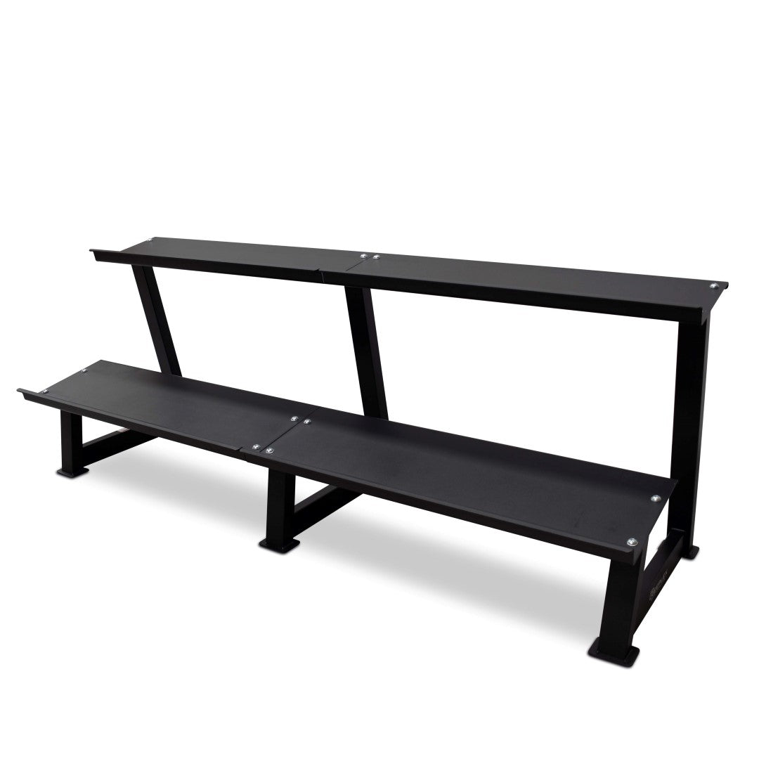 4-30kg Rubber hex Dumbbells + 2 Tier Dumbbell Rack